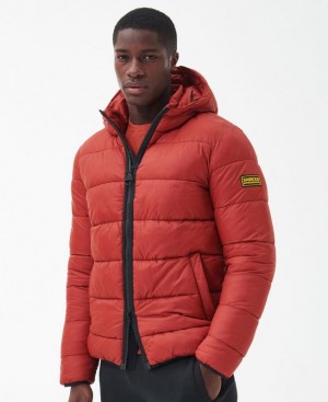 Orange Men Barbour International Legacy Bobber Quilted Jacket | US-8246JRHTA