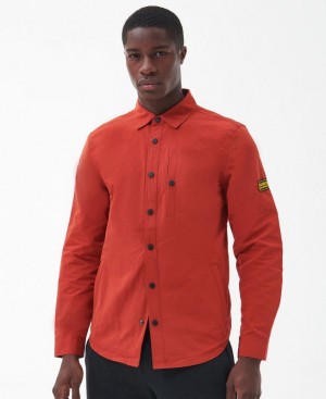 Orange Men Barbour International Legacy Overshirt | US-2157USPZM