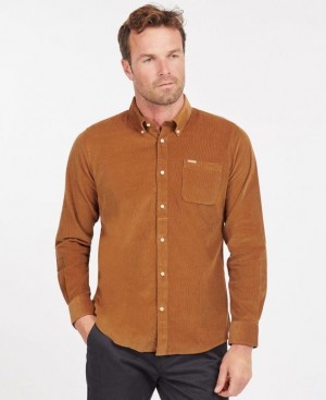 Orange Men Barbour Ramsey Tailored Shirts | US-4582STLUX