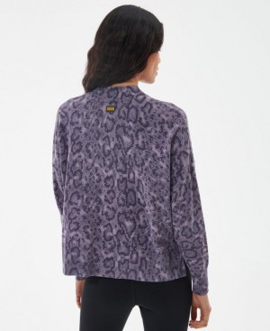 Purple Women Barbour International Halton Sweater | US-2780MHJOF