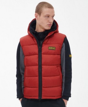 Red Men Barbour International Bobber Vest | US-0937MJBVT