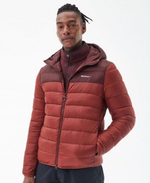 Red Men Barbour Kendle Baffle Quilted Jacket | US-4730PDGVM