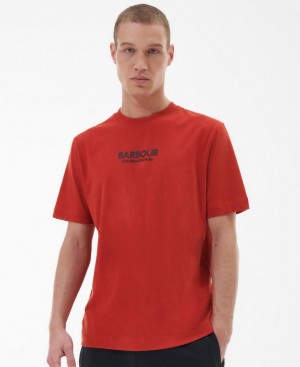 Red Orange Men Barbour International Formula T-Shirts | US-6571MDALV