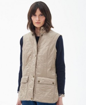 Taupe Women Barbour Wray Vest | US-6209BPFHI