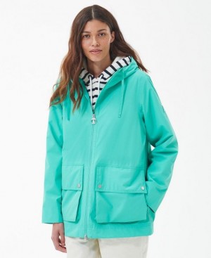 Turquoise Women Barbour Azalea Waterproof Jacket | US-1842XUWDP