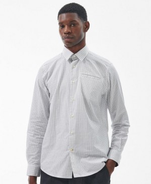 White Men Barbour Bathill Tailored Shirts | US-5048NAMJI