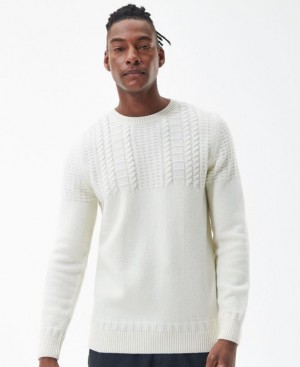 White Men Barbour Foremast Knitted Crew Neck Sweater | US-8273HSOMD