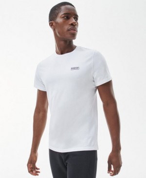 White Men Barbour International Essential Small Logo T-Shirts | US-9547IMJEG