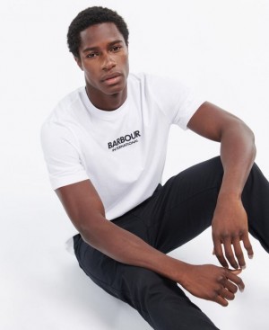 White Men Barbour International Formula T-Shirts | US-4297HFKIB