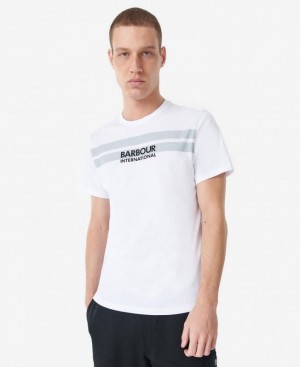 White Men Barbour International Highside T-Shirts | US-5762FVOUS