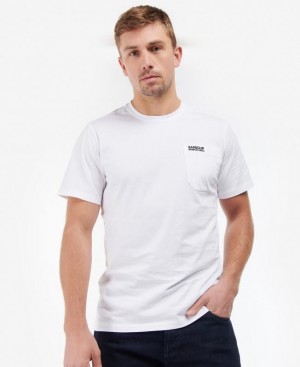 White Men Barbour International Radok Pocket T-Shirts | US-4319PMETK