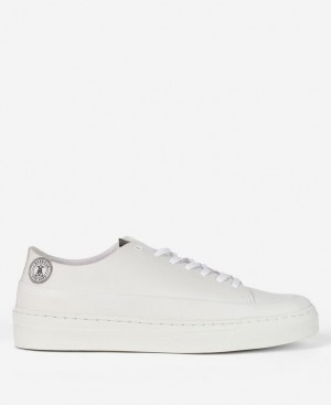 White Men Barbour Lago Sneakers | US-6182KVUFE