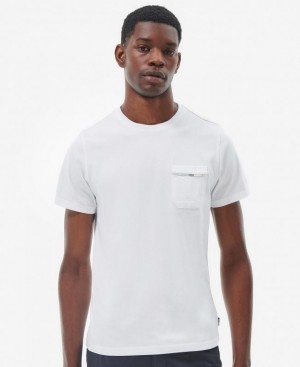 White Men Barbour Woodchurch T-Shirts | US-6180KBINL