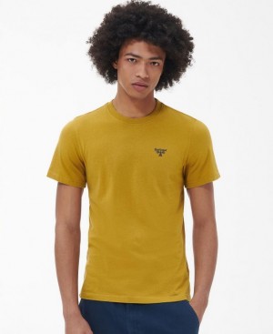 Yellow Men Barbour Beacon Brathay Graphic T-Shirts | US-9087XTOQM