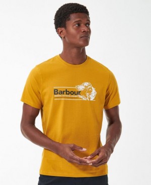 Yellow Men Barbour Cartmel Graphic T-Shirts | US-6590YBWIG