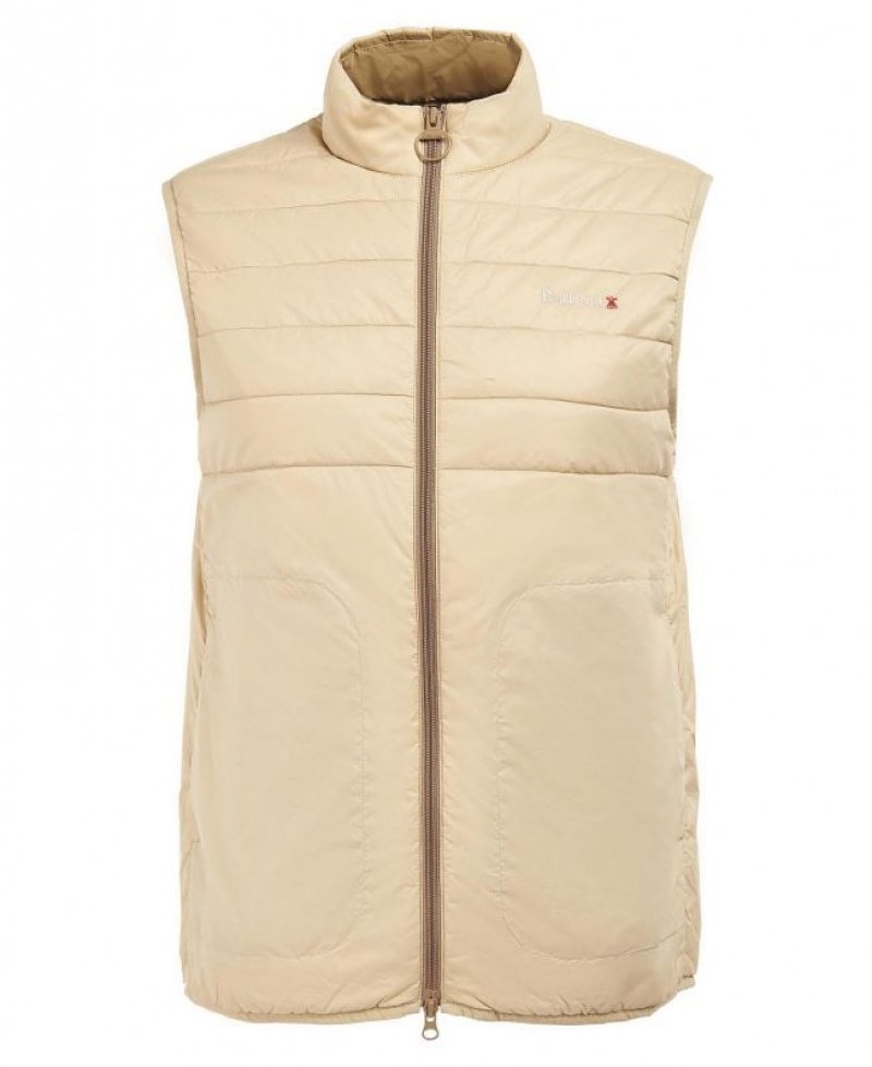 Beige Men Barbour Shoreline Vest | US-1347NERAM