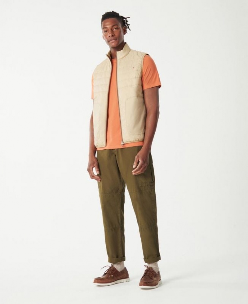 Beige Men Barbour Shoreline Vest | US-1347NERAM