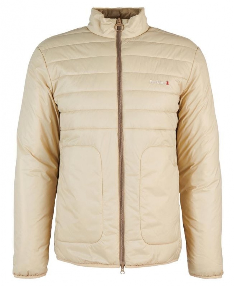 Beige Men Barbour Summer Baffle Quilted Jacket | US-1643MZDQS