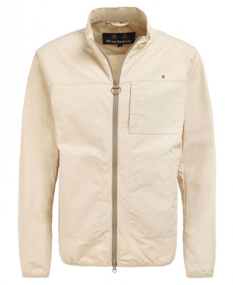 Beige Men Barbour Tarbley Casual Jacket | US-2986HQSIW