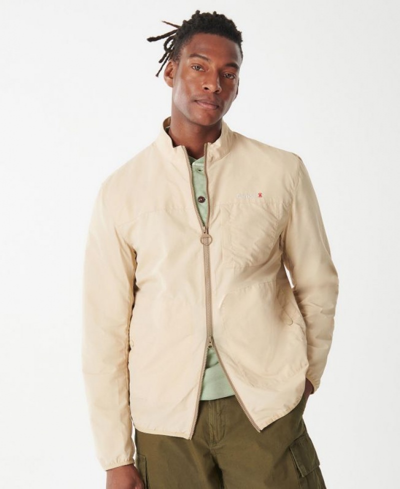 Beige Men Barbour Tarbley Casual Jacket | US-2986HQSIW