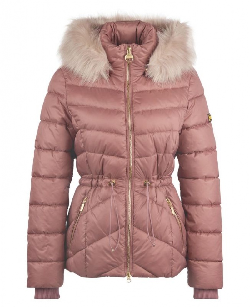 Beige Women Barbour International Island Quilted Jacket | US-3485CHXIR