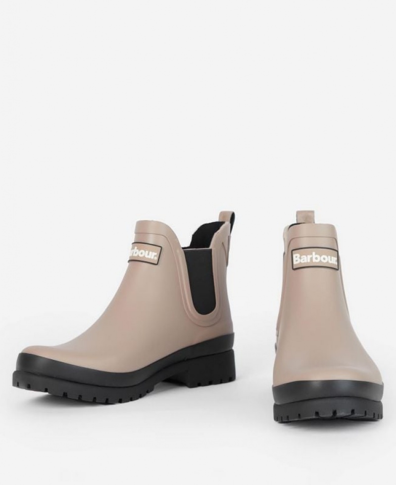 Beige Women Barbour Mallow Wellingtons Rain Boots | US-9264HONZK