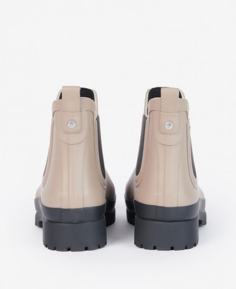 Beige Women Barbour Mallow Wellingtons Rain Boots | US-9264HONZK