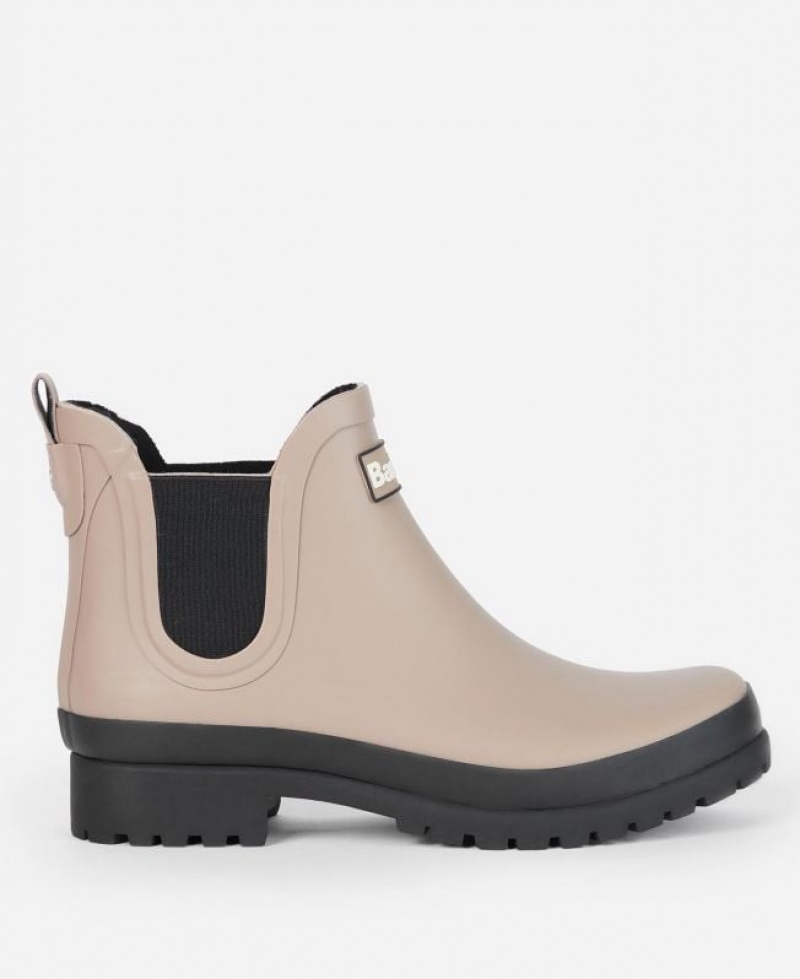 Beige Women Barbour Mallow Wellingtons Rain Boots | US-9264HONZK