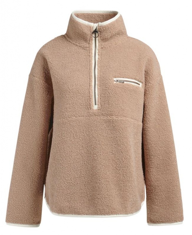 Beige Women Barbour Mersea Fleece | US-2861MIWAP