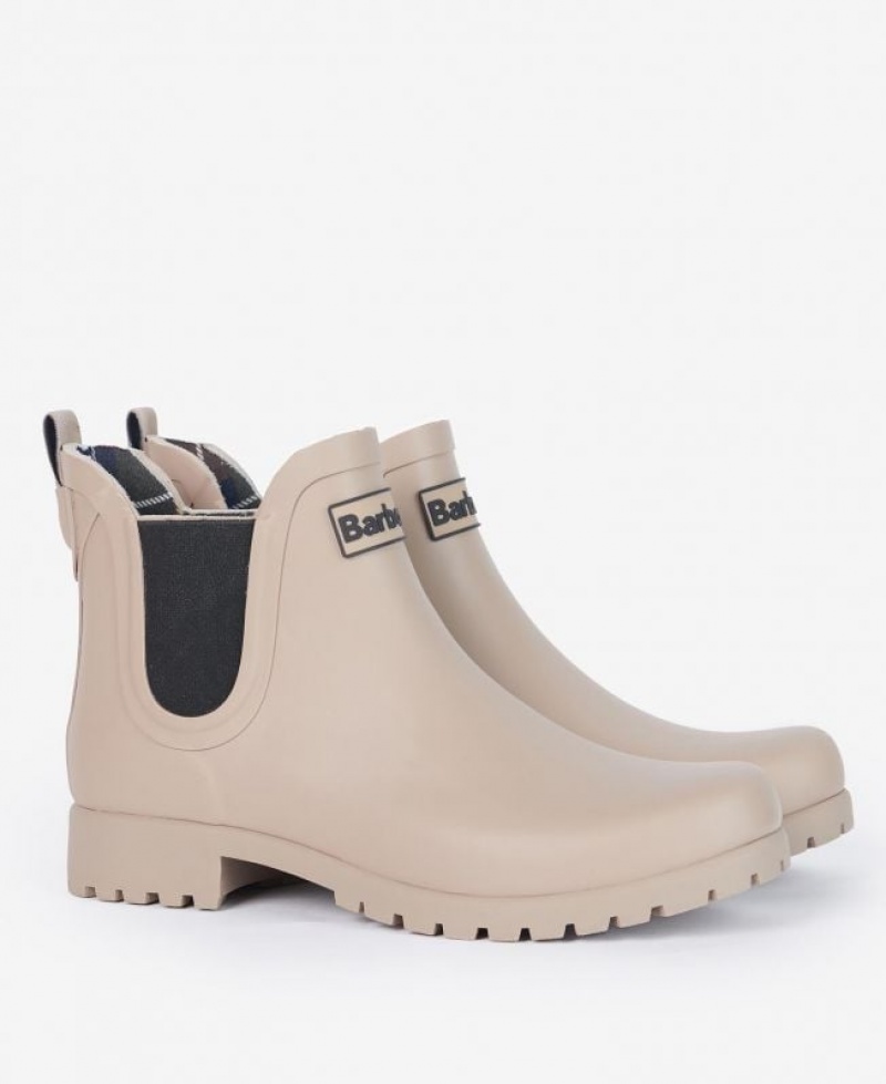 Beige Women Barbour Wilton Wellingtons Rain Boots | US-9415WXCAB