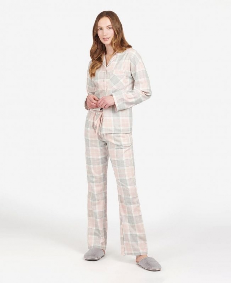 Beige / Grey Women Barbour Nancy PJ Pants | US-3150WZLKD