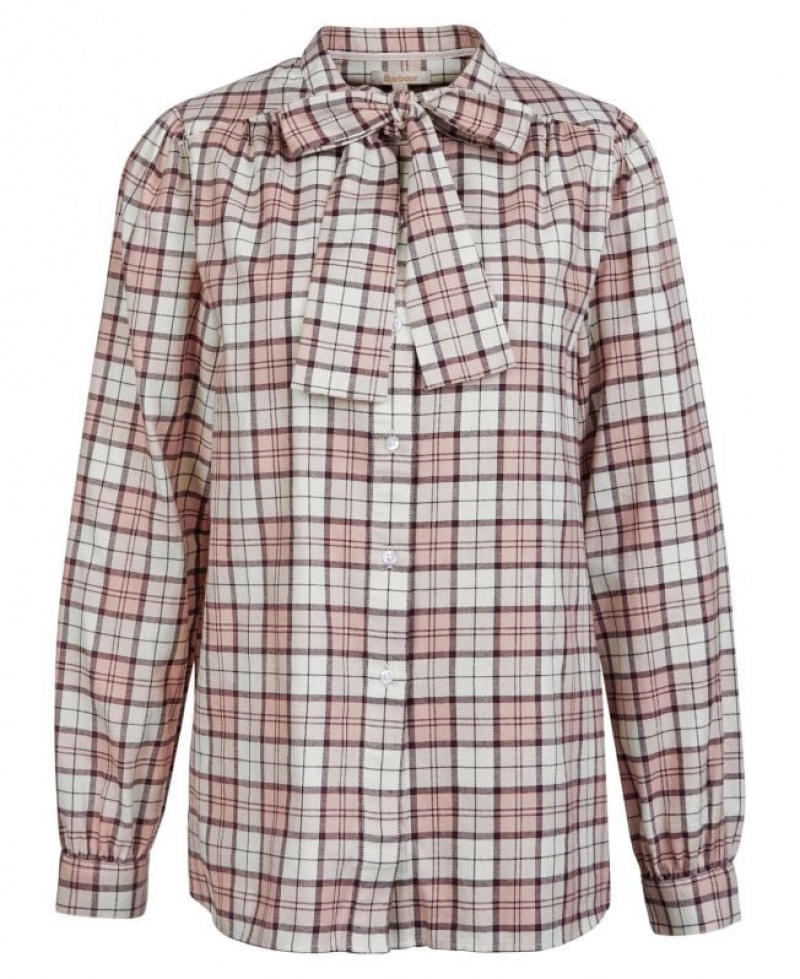 Beige / White Women Barbour Herring Shirts | US-5276OJXGB