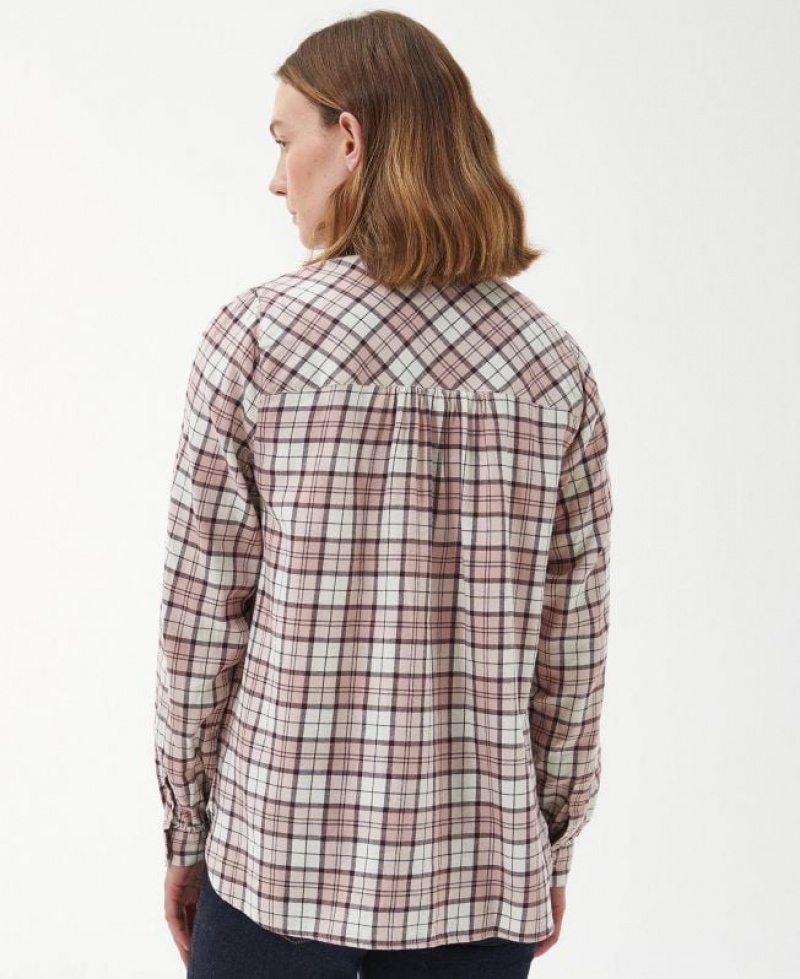 Beige / White Women Barbour Herring Shirts | US-5276OJXGB