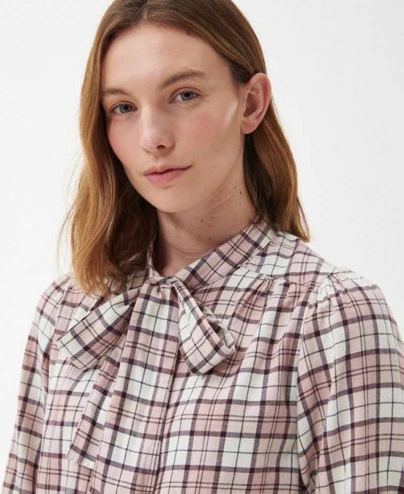 Beige / White Women Barbour Herring Shirts | US-5276OJXGB