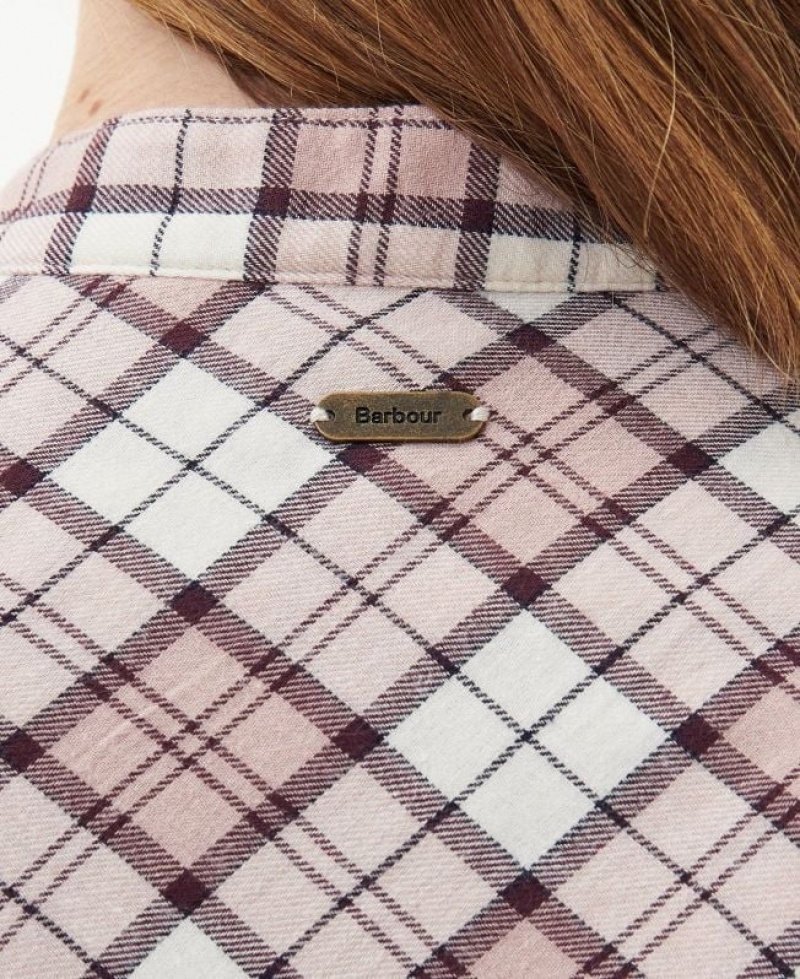 Beige / White Women Barbour Herring Shirts | US-5276OJXGB