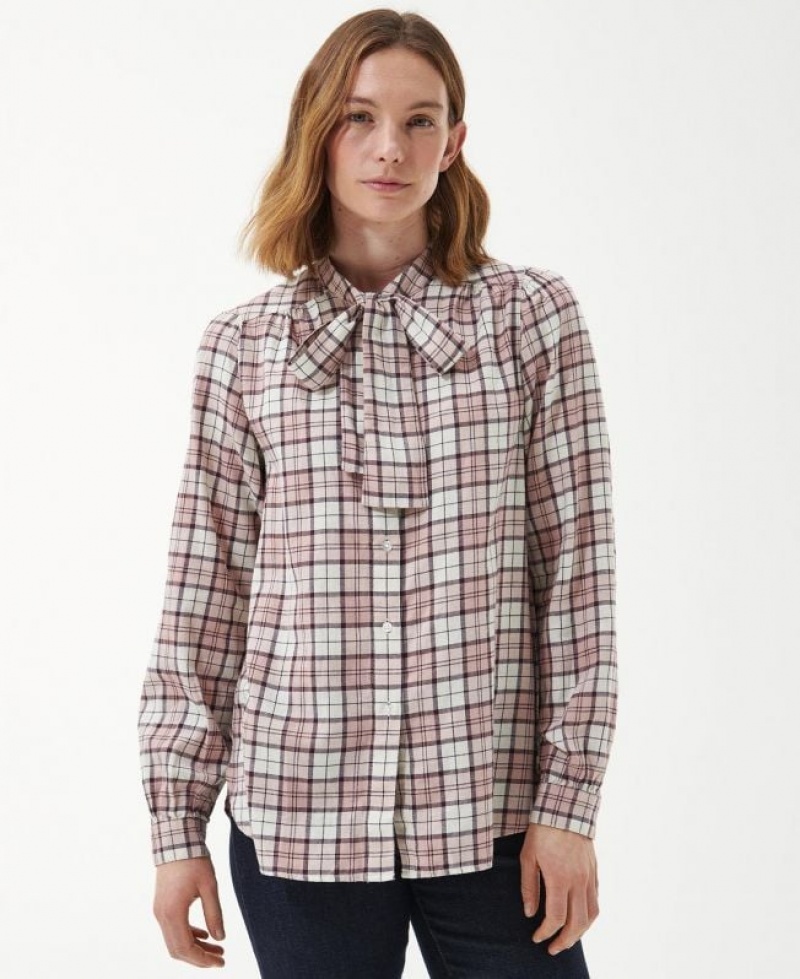 Beige / White Women Barbour Herring Shirts | US-5276OJXGB