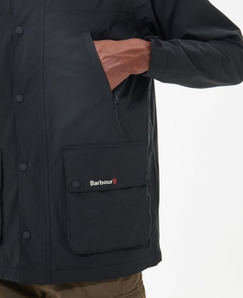 Black Men Barbour Active Bedale Waterproof Jacket | US-2045LDVTR