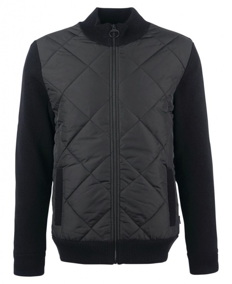 Black Men Barbour Arch Diamond-Quilted Sweater | US-1697JLKUI