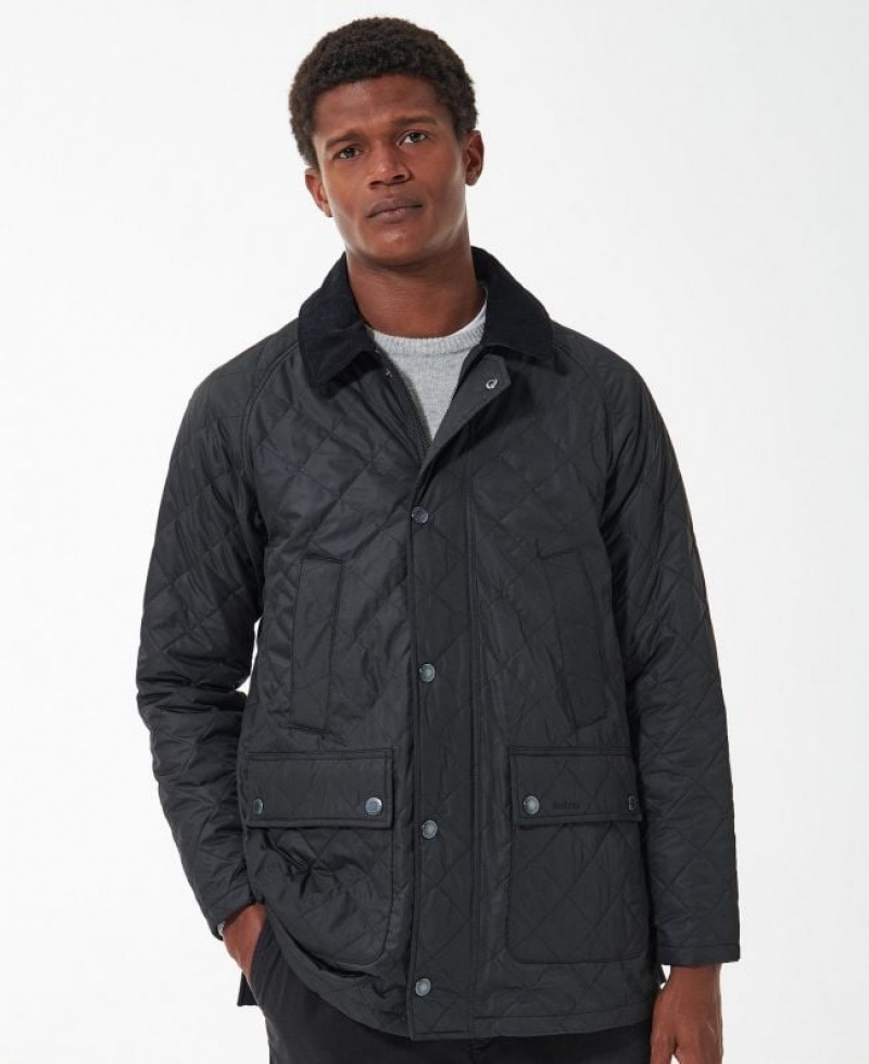 Black Men Barbour Ashby Polarquilt Quilted Jacket | US-1285SEXLI