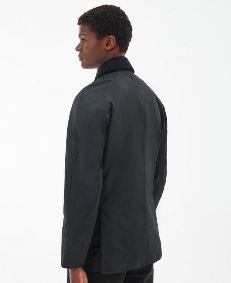 Black Men Barbour Ashby Waxed Jacket | US-3428WXLBY