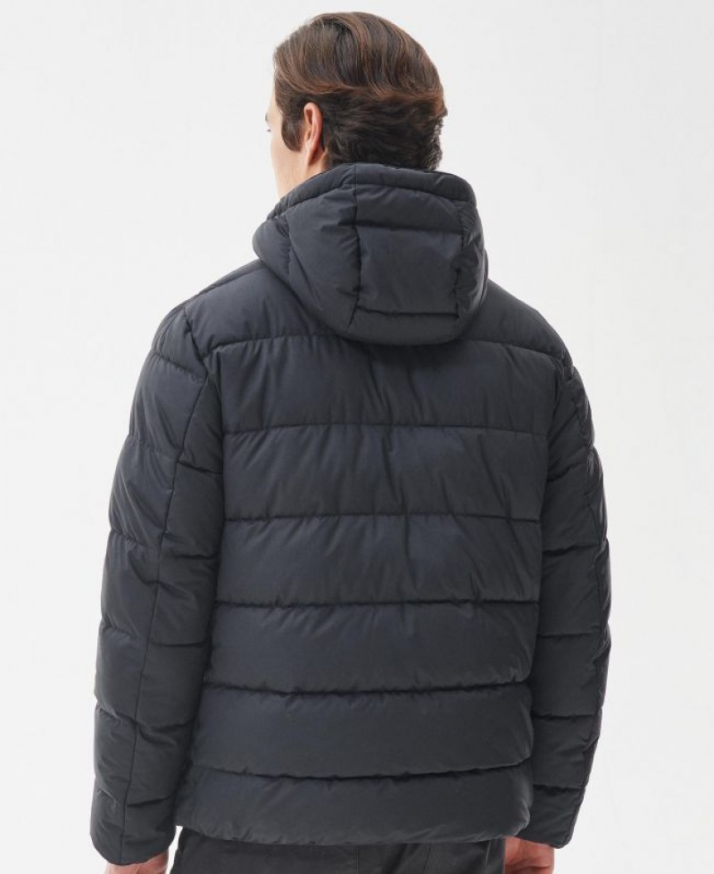 Black Men Barbour Barton Quilted Jacket | US-1865ZAFRK