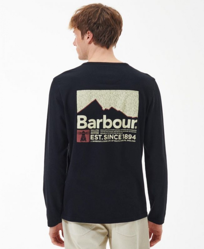 Black Men Barbour Beacon Fairhill Graphic T-Shirts | US-9857VYLRA