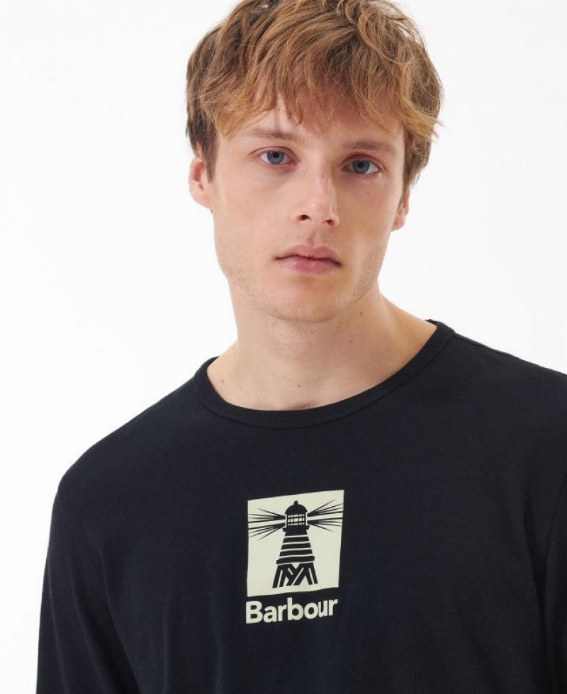 Black Men Barbour Beacon Fairhill Graphic T-Shirts | US-9857VYLRA