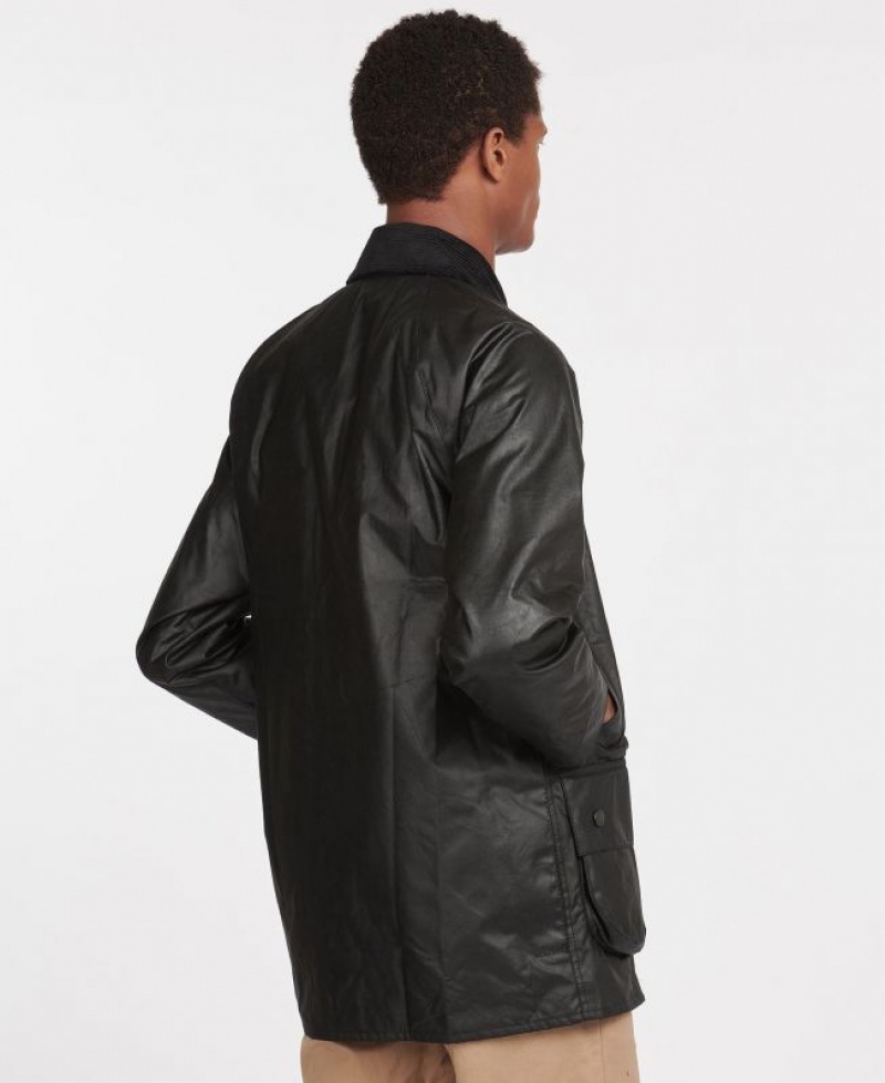 Black Men Barbour Beaufort® Waxed Jacket | US-8731MHJON