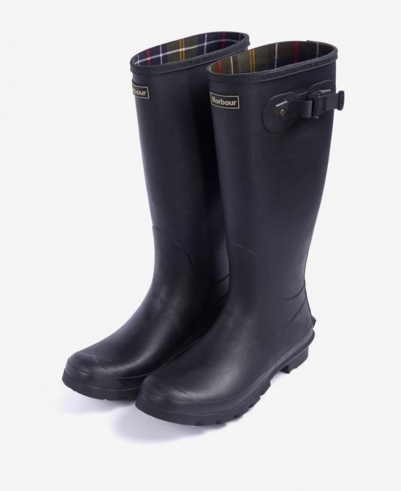 Black Men Barbour Bede Wellington Rain Boots | US-5973GFUDT