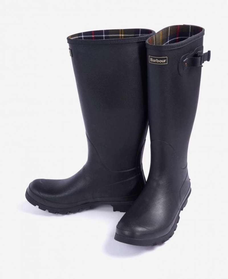 Black Men Barbour Bede Wellington Rain Boots | US-5973GFUDT