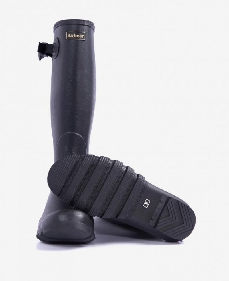 Black Men Barbour Bede Wellington Rain Boots | US-5973GFUDT