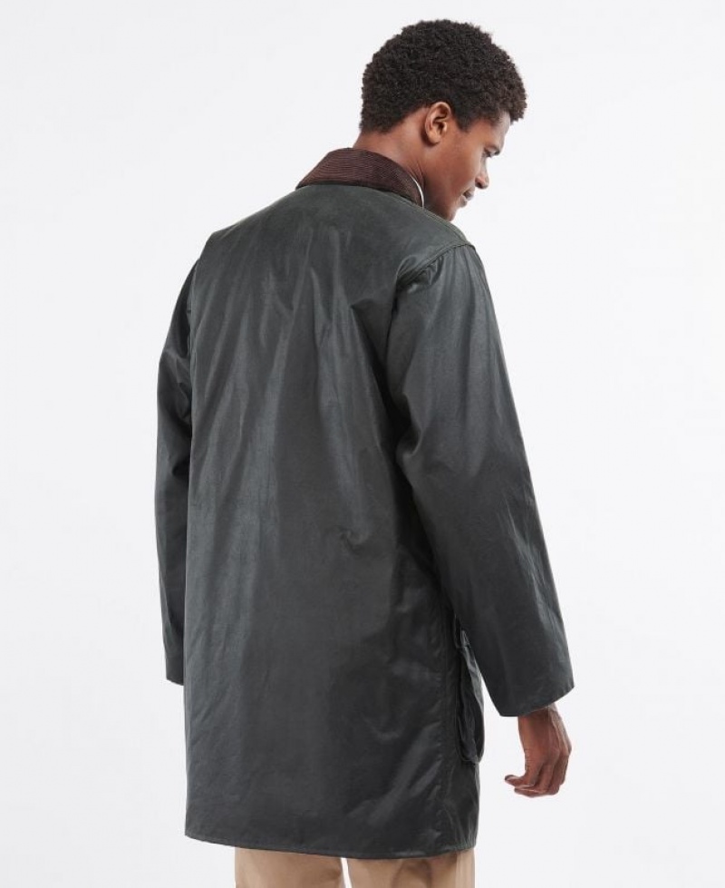 Black Men Barbour Border® Waxed Jacket | US-3807SFWXR