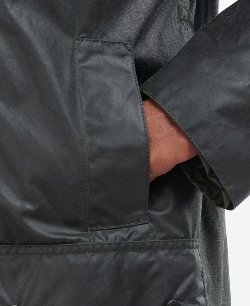 Black Men Barbour Border® Waxed Jacket | US-3807SFWXR