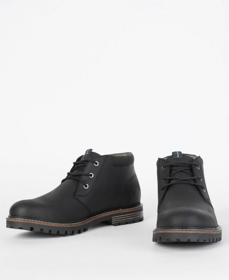 Black Men Barbour Boulder Chukka Boots | US-3068DRVEN